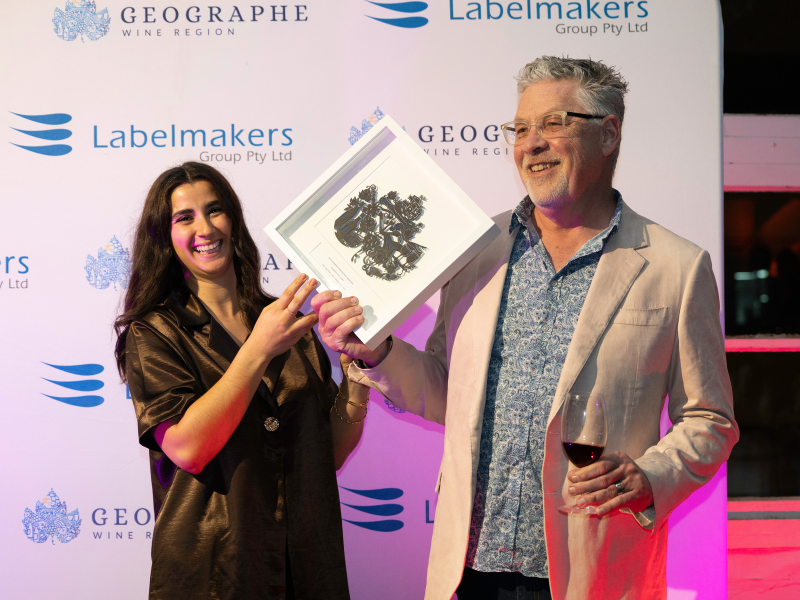 Mark Warren Winemaker with wine show award